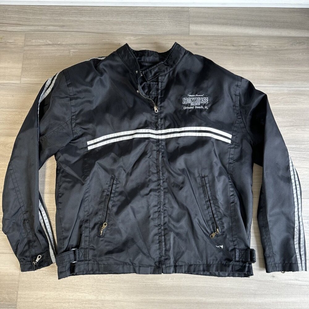 World Famous IRON HORSE SALOON Bishop Jacket Full Zip Mens‎ XL Black Reflective